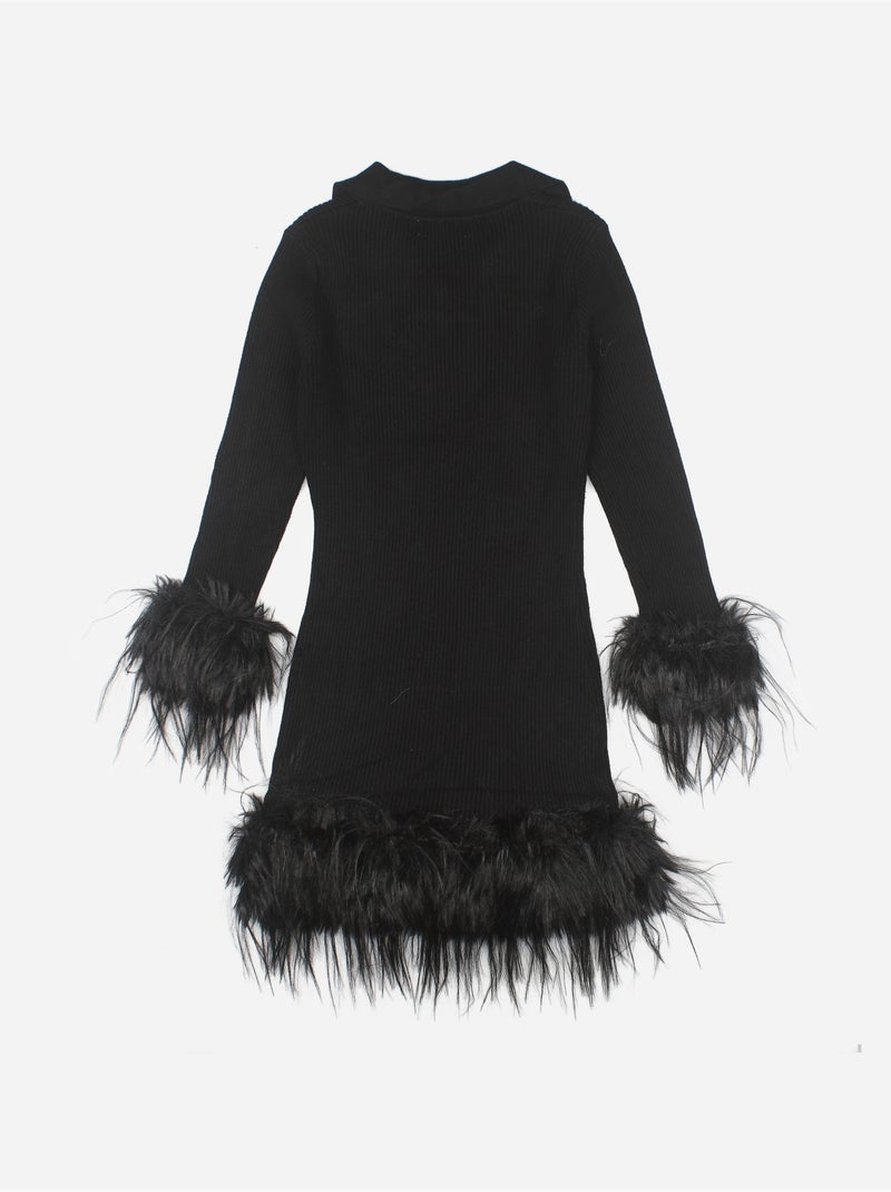 Robe col polo - Kids Star Noir - Kiabi