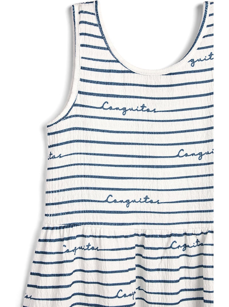 Robe conguitos strips Bleu marine - Kiabi