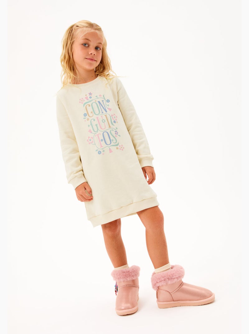 Robe conguitos vestido floral Beige - Kiabi