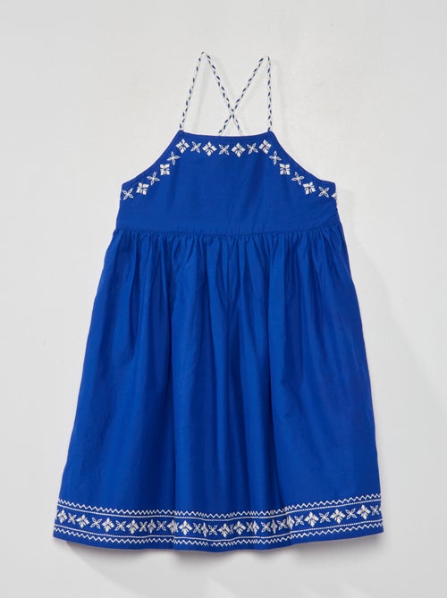 Robe corolle avec broderies - Kiabi