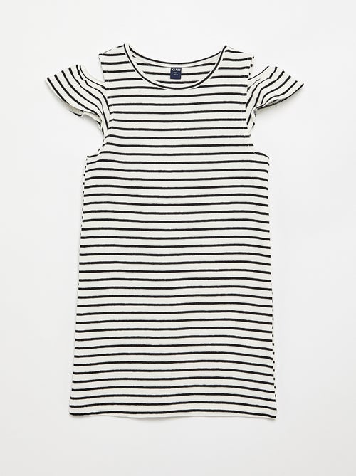 Robe coupe mi-cuisse avec ouvertures aux épaules - Kiabi