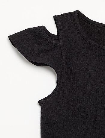 Robe coupe mi-cuisse avec ouvertures aux épaules