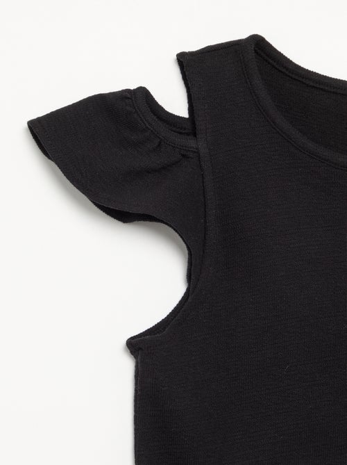 Robe coupe mi-cuisse avec ouvertures aux épaules - Kiabi