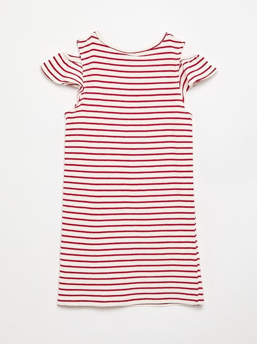 Robe coupe mi-cuisse avec ouvertures aux épaules - Kiabi