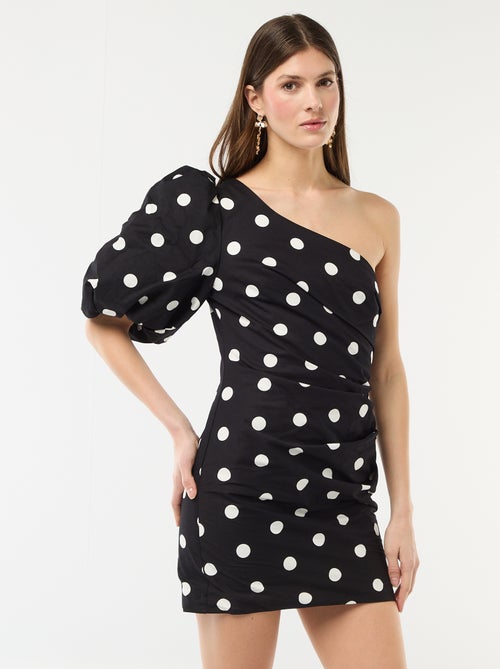 Robe courte à col asymétrique - Kiabi