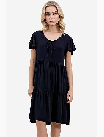 Robe courte à col en v bdart