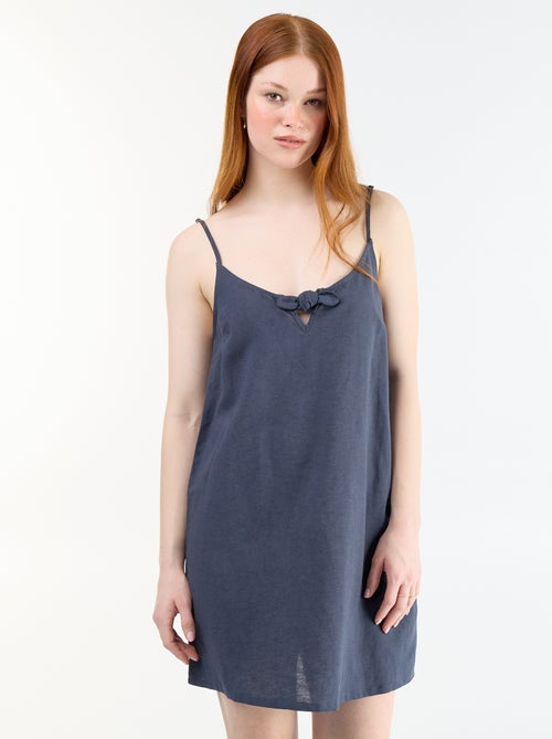 Robe courte à fines bretelles réglables - Kiabi