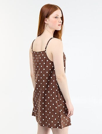 Robe courte à fines bretelles réglables