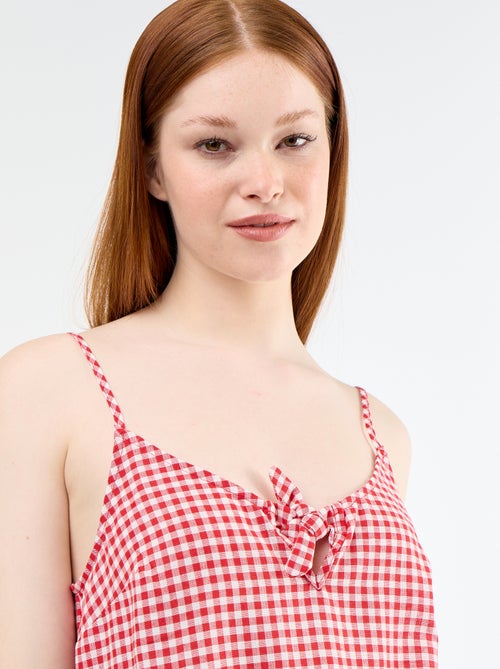 Robe courte à fines bretelles réglables - Kiabi