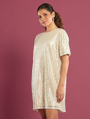 Robe courte à sequins