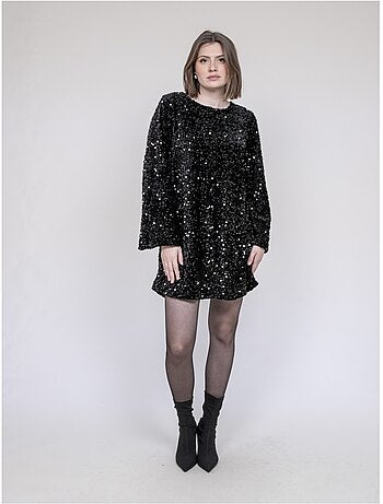 Robe courte à sequins inazoe