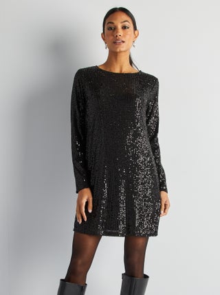 Robe courte à sequins