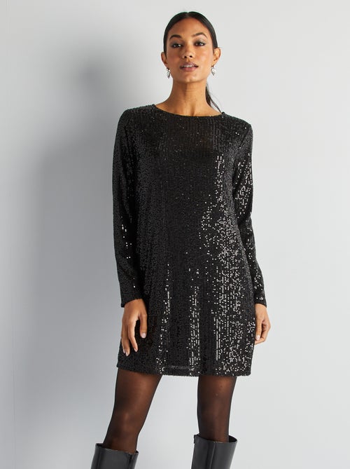 Robe courte à sequins - Kiabi