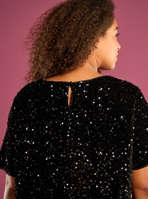 Robe courte à sequins - Kiabi
