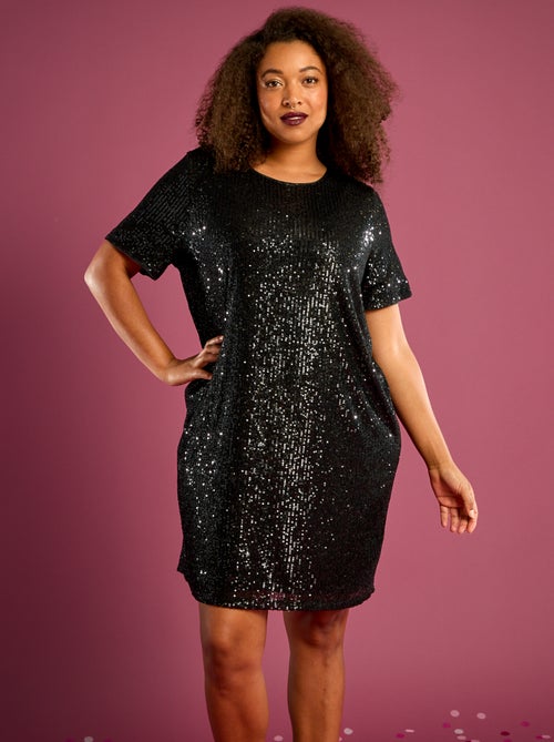 Robe courte à sequins - Kiabi