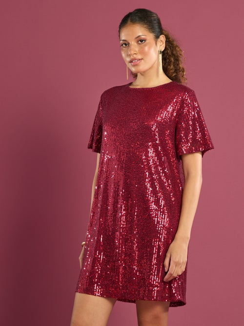 Robe courte à sequins - Kiabi