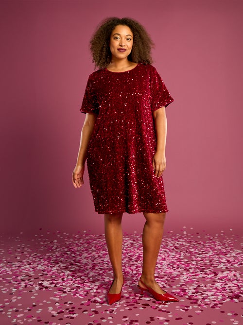 Robe courte à sequins - Kiabi