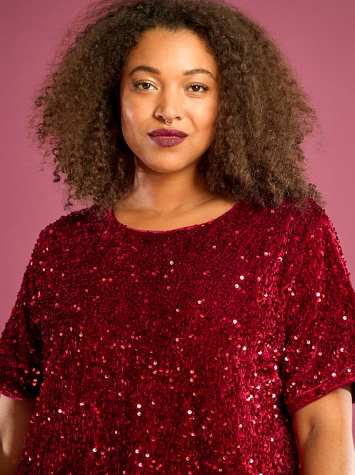 Robe courte à sequins - Kiabi