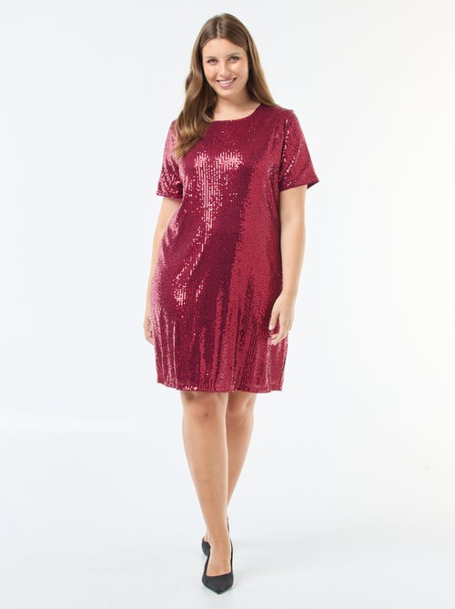 Robe courte à sequins - Kiabi