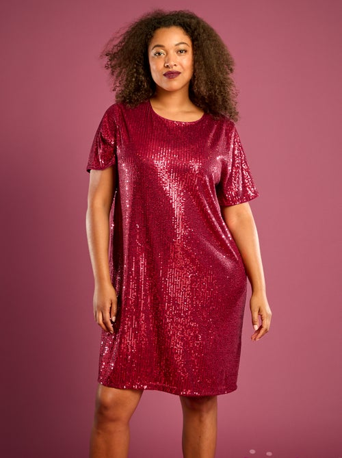 Robe courte à sequins - Kiabi