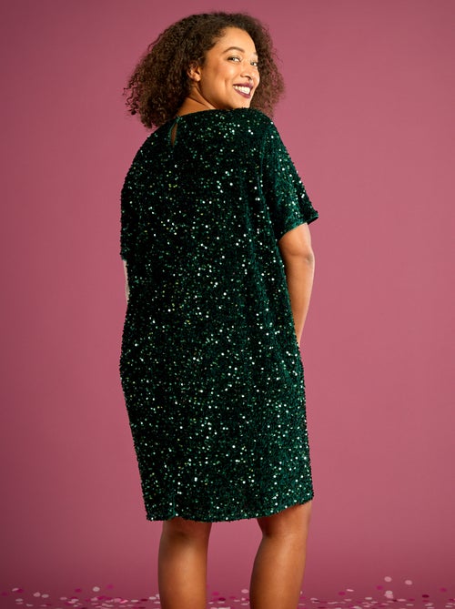Robe courte à sequins - Kiabi