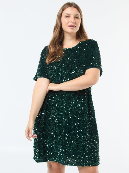 Robe courte à sequins - Kiabi