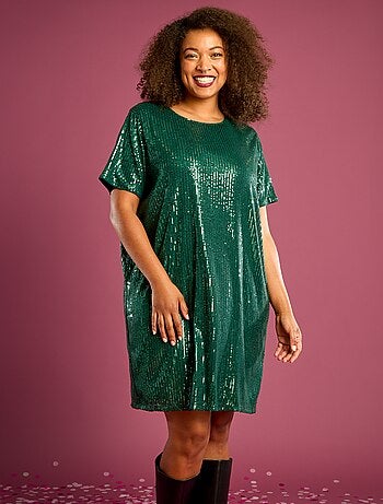 Robe courte à sequins