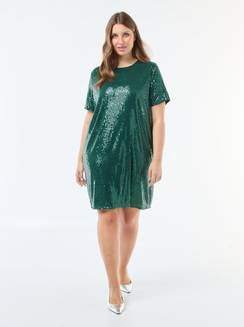Robe courte à sequins - Kiabi