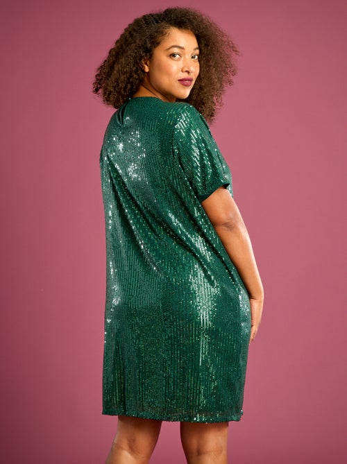 Robe courte à sequins - Kiabi