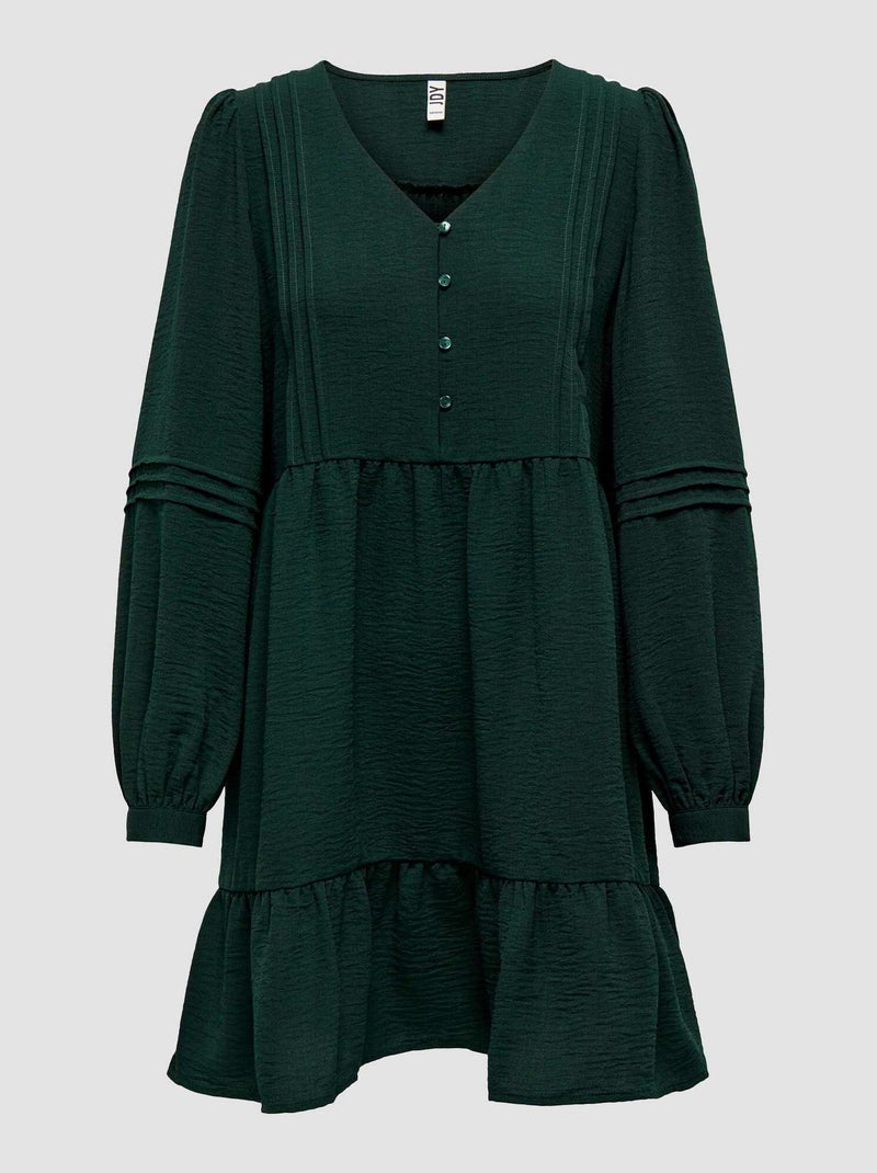 Robe courte à volants Vert - Kiabi