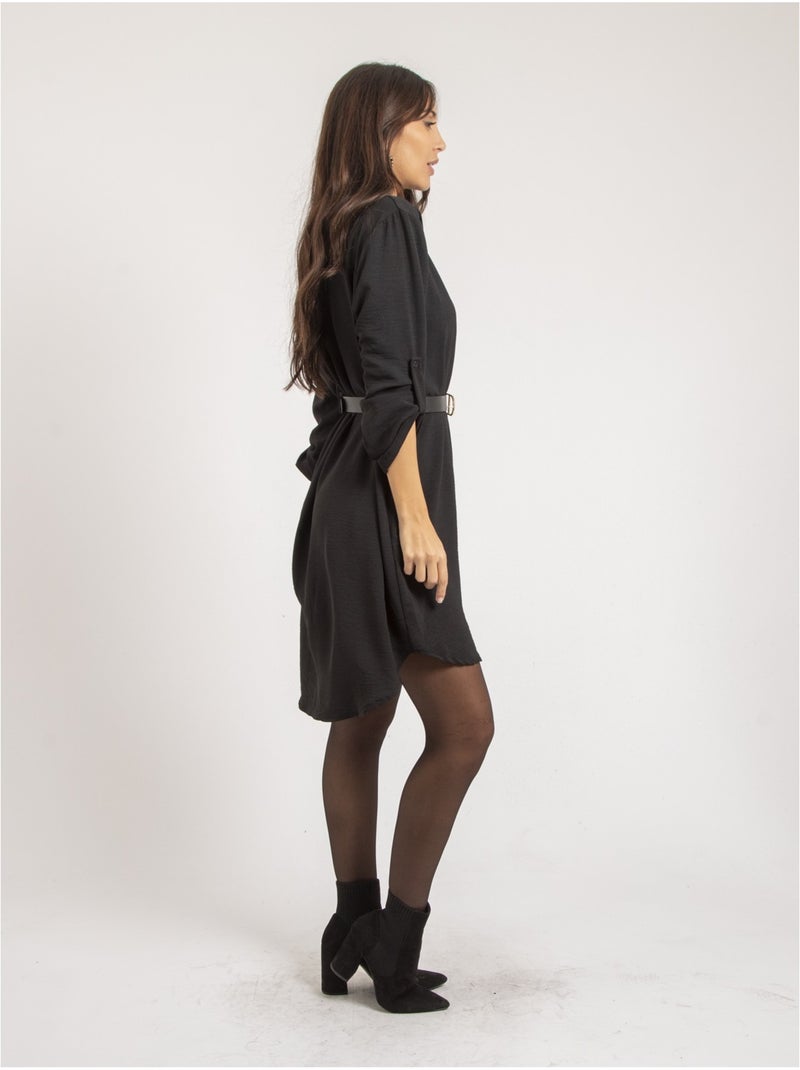 Robe courte ample inaam Noir - Kiabi