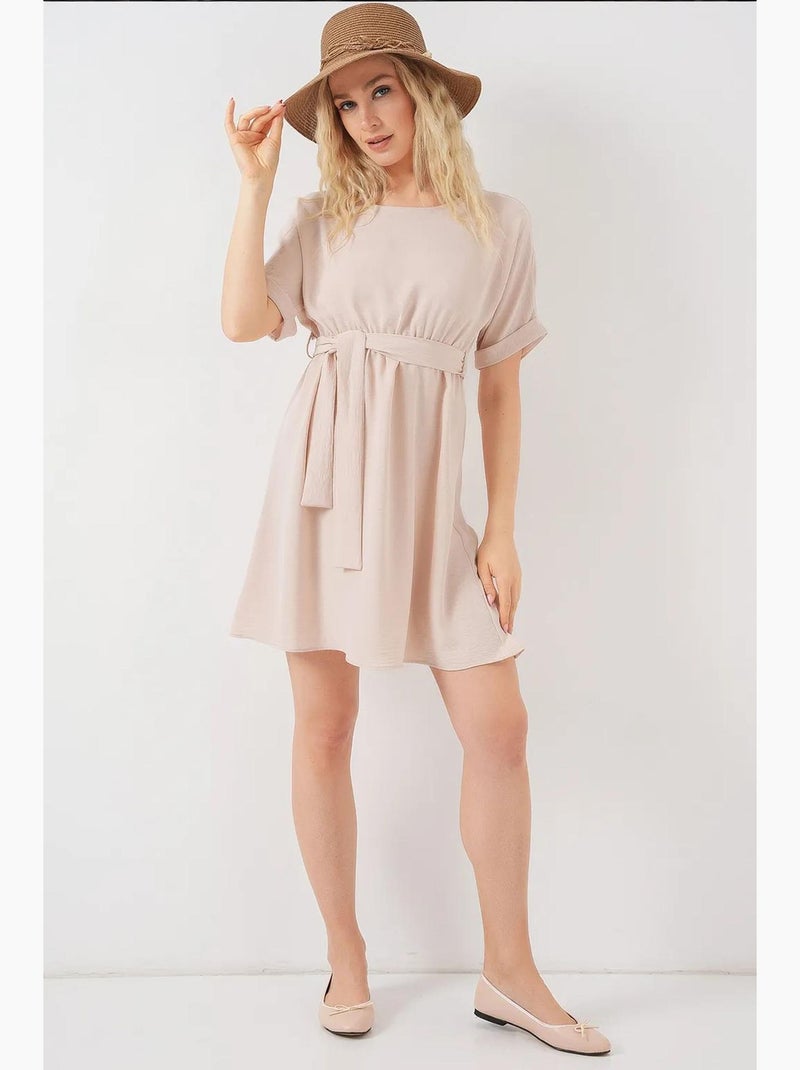 Robe courte ayrobin à manches courtes 2572 bdart Crème - Kiabi