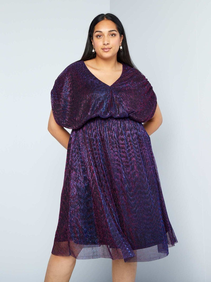 Robe courte de f??tes - Violet - Kiabi - 20.00�?�