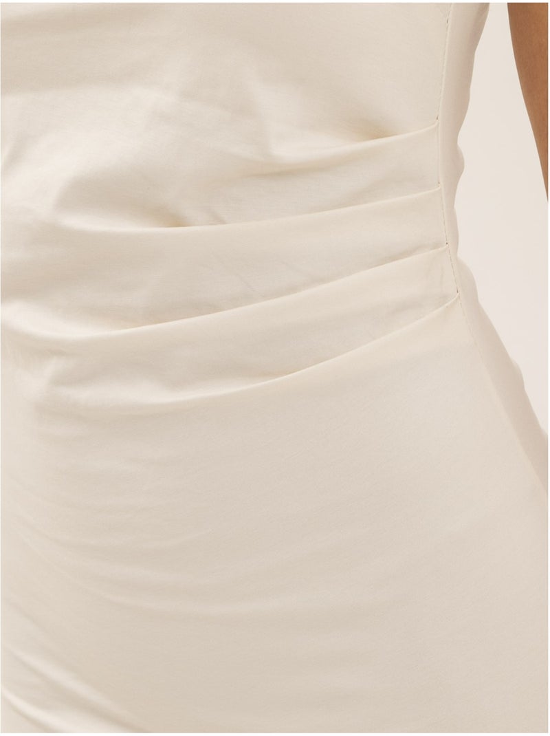 Robe courte drapée imava Ecru - Kiabi