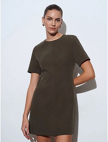 Robe courte droite à fermeture éclair dilvin