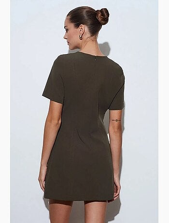 Robe courte droite à fermeture éclair dilvin