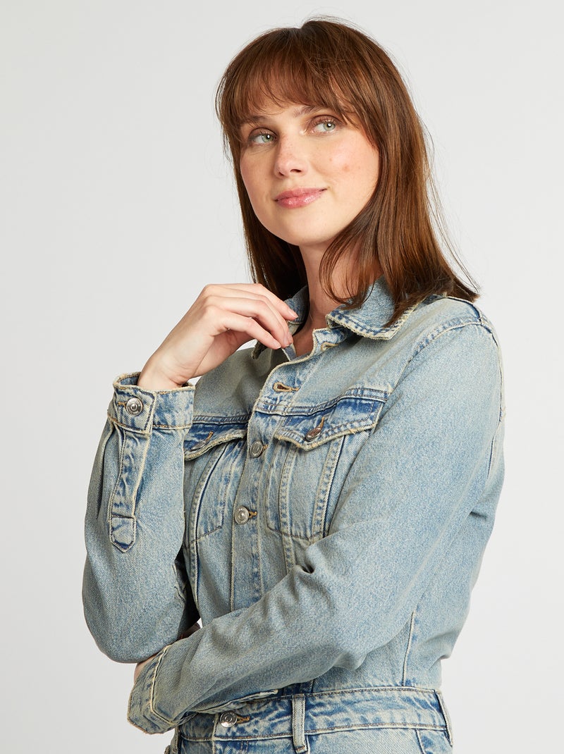 Robe courte en jean Bleu - Kiabi