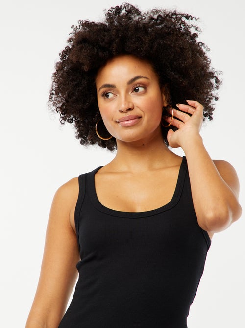 Robe courte en maille côtelée - Kiabi