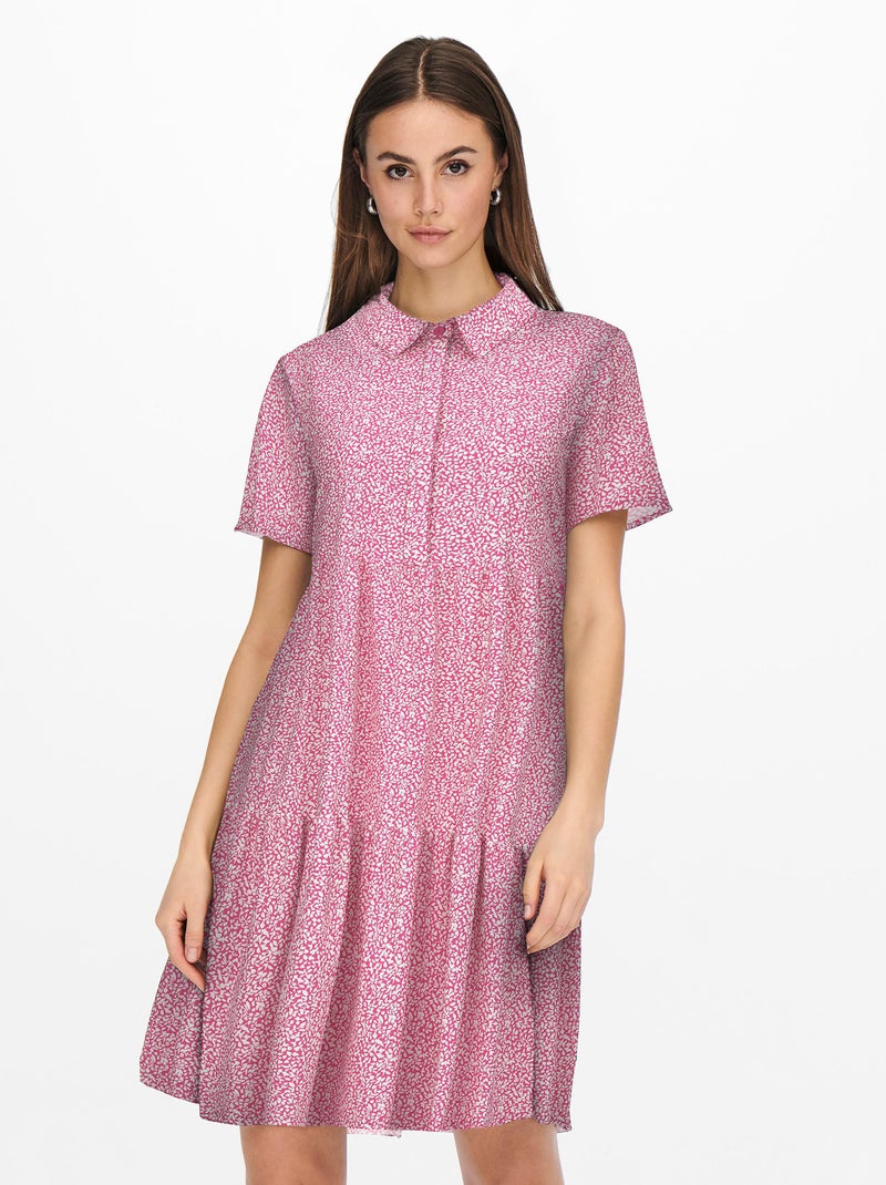 Robe courte fluide 'JDY' Rose - Kiabi