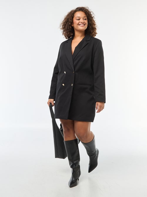 Robe courte forme blazer avec boutons dorés - Kiabi
