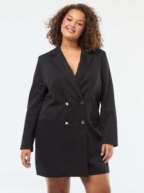 Robe courte forme blazer avec boutons dorés - Kiabi