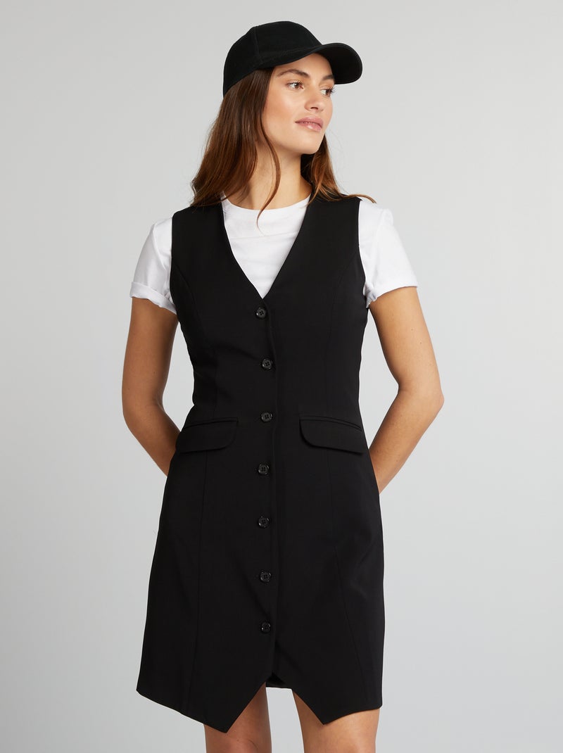 Robe courte garçon de café noir - Kiabi
