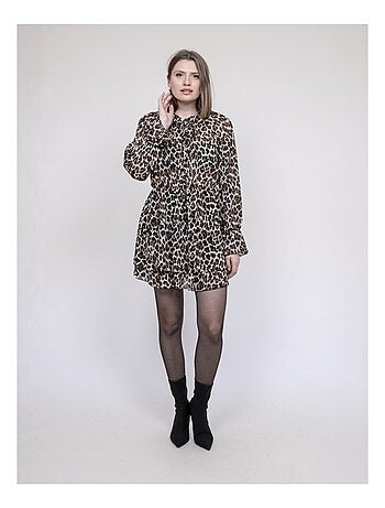Robe courte imprimé léopard itissimi