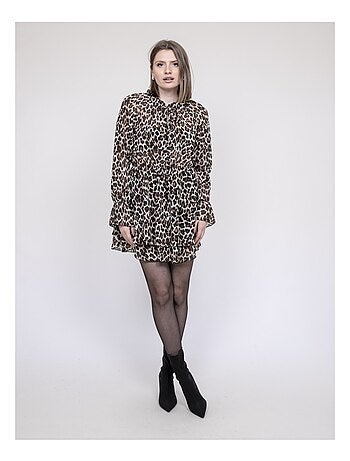 Robe courte imprimé léopard itissimi