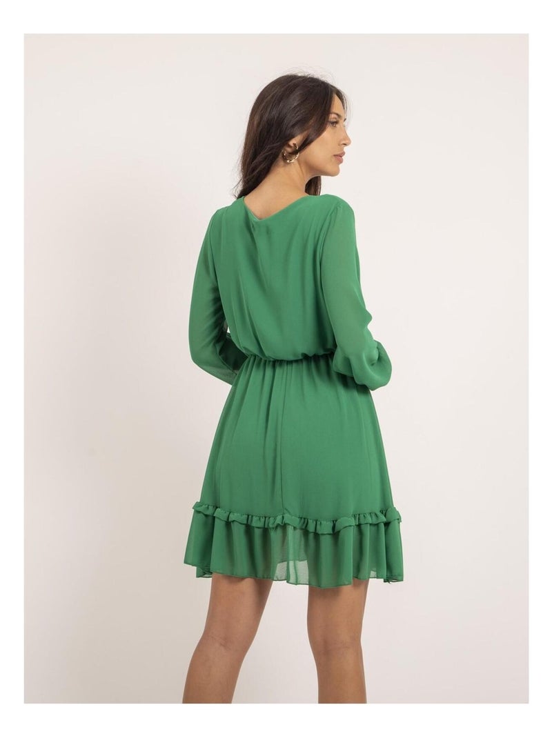 Robe courte iolande Vert - Kiabi