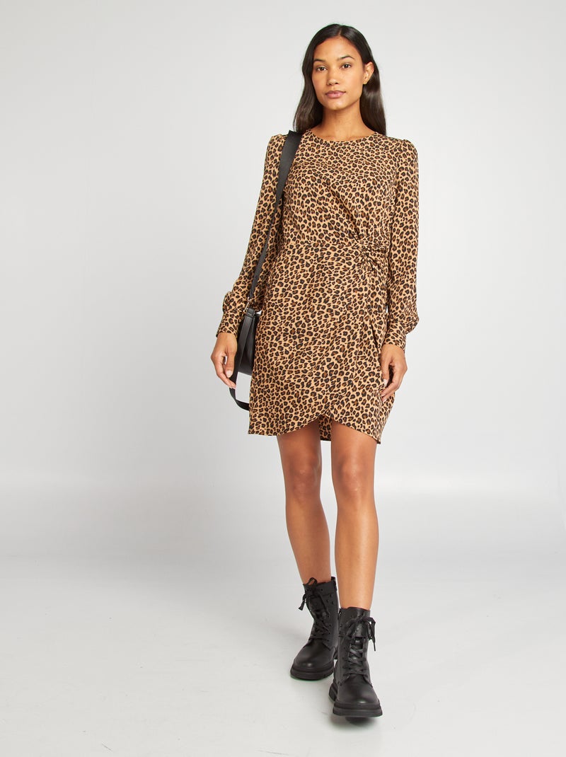 Robe courte léopard Léopard - Kiabi
