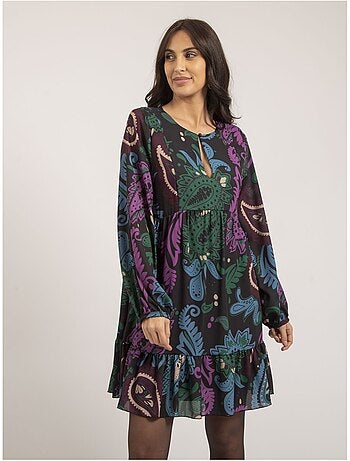 Robe courte motifs illona