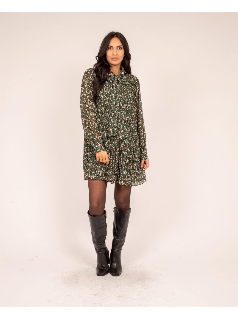 Robe courte motifs irreelle Vert - Kiabi