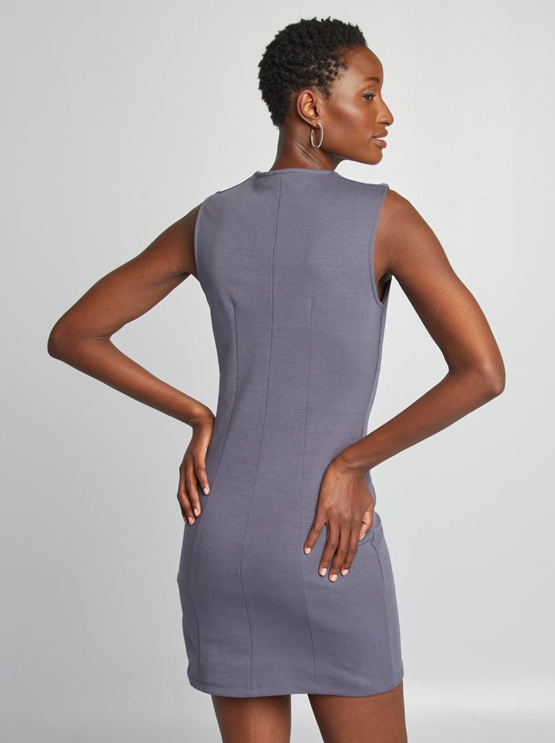 Robe courte moulante Gris - Kiabi