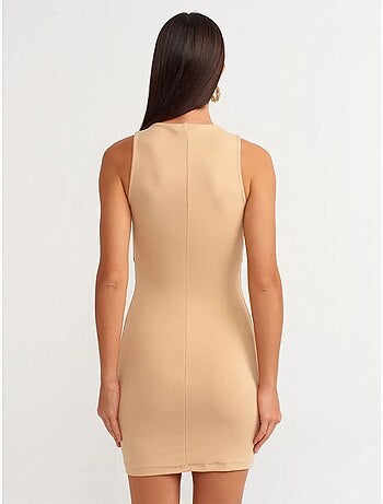 Robe courte moulante sans manches dilvin